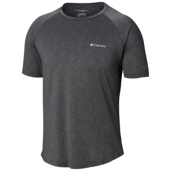 Columbia T-Shirt Heren, Tech Trail II Short Sleeve Crew DonkerGrijs, 96LCAYKTO
